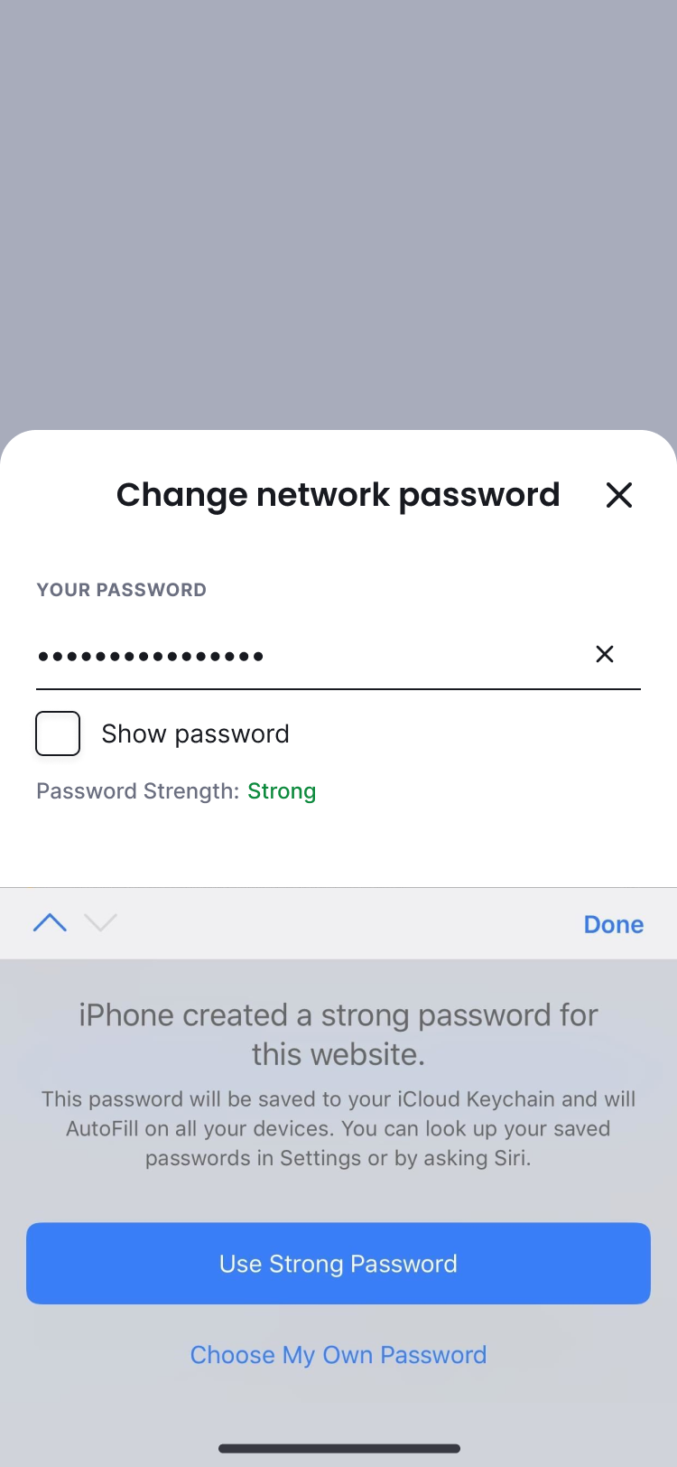 Change Wi-Fi Password Flow